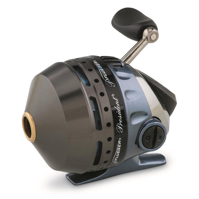 Pflueger President Spincast Reel, Size 6 Fishing Reel, Right/Left Handle Position, Aluminum Spool, Dial Drag System, Blue - Image 1